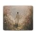DOFQZ Christian Jesus with Lamb Flower Mouse Pad, Christian Jesus Gifts Mouse Pads Mousepad for Desk Office Computers Laptop, Religious Office Supplies Desk Accessories, 9.5x7.9 Inch