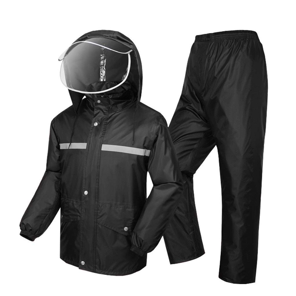 KFGISD, Jacket Waterproof Jackets Hooded High Visibility Cycling Jacket Reflective Running Gear Motorcycle Raincoat,Raincoats(3XL)