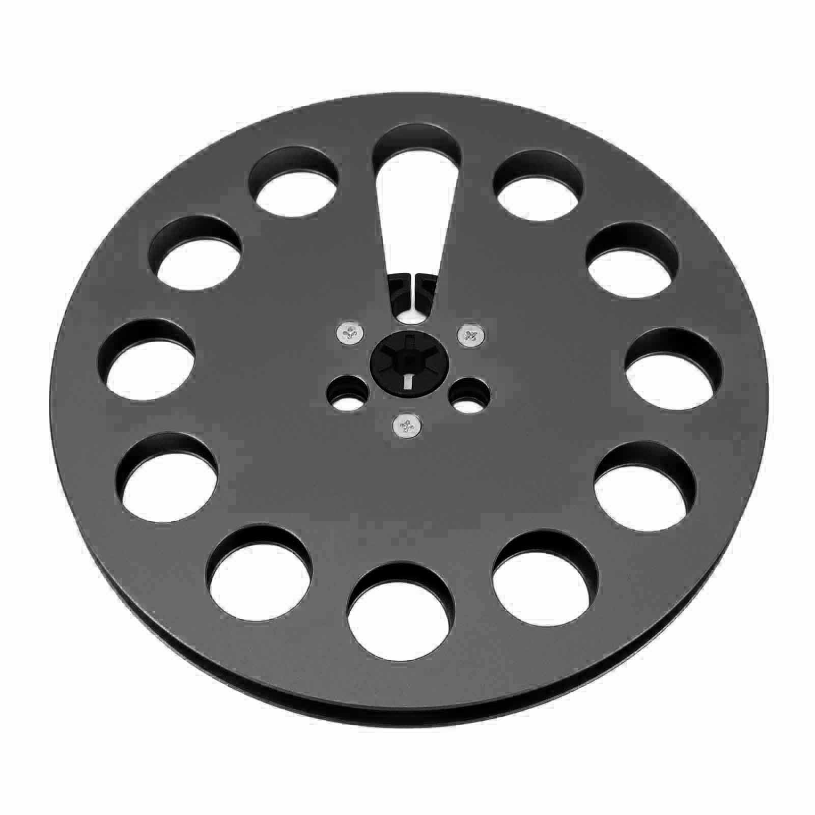 Leere Bandspule, 7 Zoll Leere Aufwickelspule für 1/4-Zoll-Band, Universelle, Hochfeste Offene Aufwickelspule aus Aluminiumlegierung (Black)