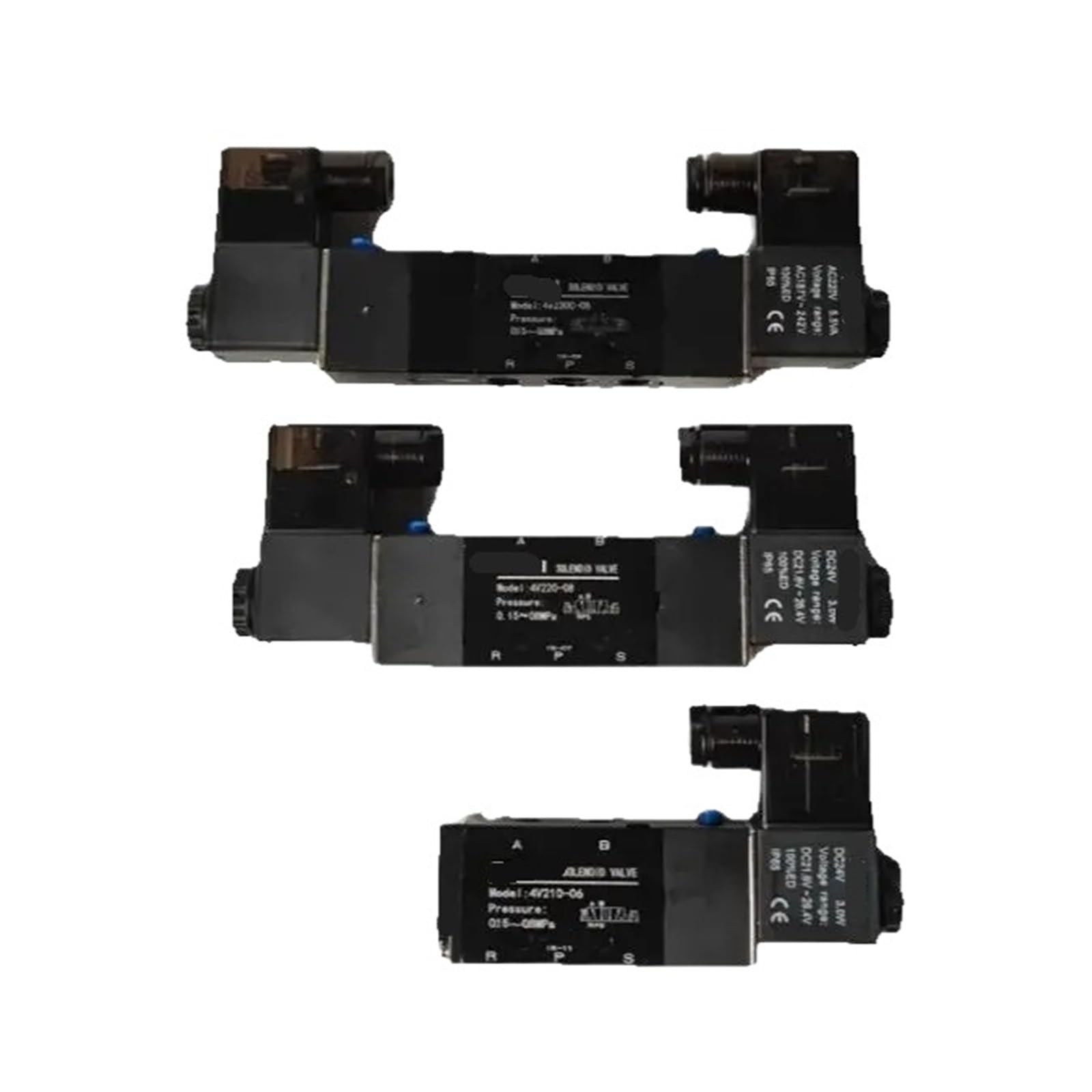 1pc 4V110-06/AC220V 4V210-06/AC220V 4V210-08/AC220V 4V310-08/AC220V 4V310-10/AC220V 4V410-15/AC220V Over Solenoid Valve(4V310-08-AC220V)