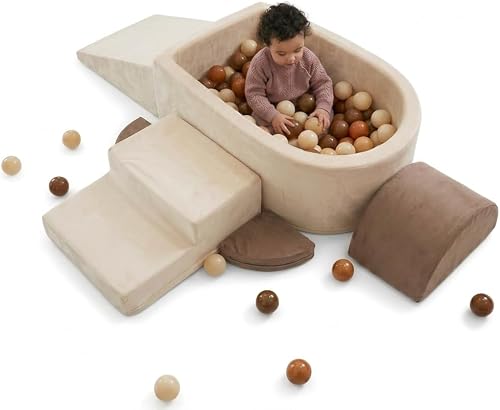 Parcours Motricité Bébé 6 Pièces en Mousse avec Piscine SANAKIDS