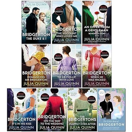 Bridgerton Family Book Series Complete 10 Books Collection Set by Julia Quinn NETFLIX