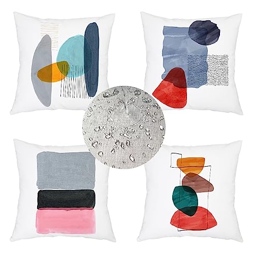 Housses de coussin imperméables au motif abstrait pour déco extérieure - 2