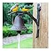 Abreuvoir chronométré Vintage Deux oiseaux sur la branche avec couleur peinte à la main design rustique fonte Décor de jardin Porte mur Bienvenue Cloche Pour robinet extérieur ( Color : Green yellow )