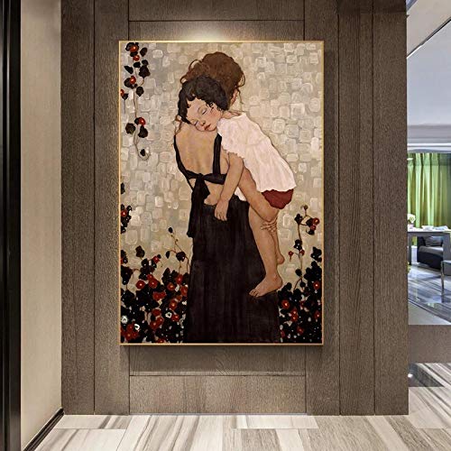 Tableau Klimt Mother Hold Child pour sublimer la décoration du salon