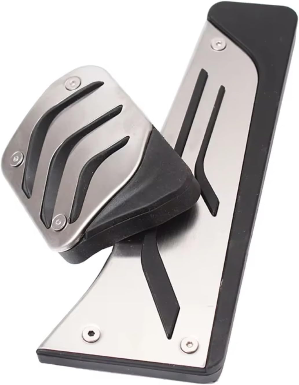 Car Pedal Pad Replacement for BMW 5 6 7 Series GT M5 X3 X4 E83 F25 F26 Z4 E85 F03 F04 F10 F11 LHD Fuel Fit for Gas Brake Clutch Rest Dead Pedal Pad Cover(AT 3PCS)(MT 3PCS)