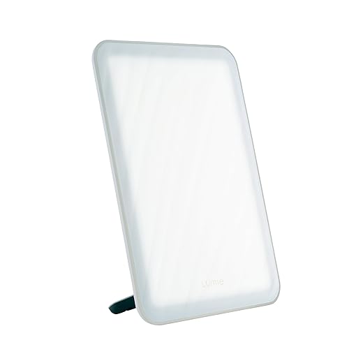 Lumie Vitamin L Light Therapy Lamp - Portable, Slim Design - 10,000 Lux Daylight Lamp - Detachable Stand, Cool White LEDs & Rippled Diffuser - Portrait or Landscape