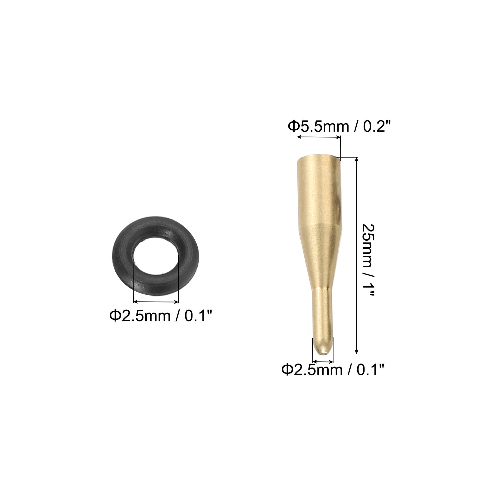 PATIKIL Dart Shaft O-Rings 300Pcs with Applicator Tool, 2BA Non-Slip Rubber O Rings Washers Dart Accessories Kit for Metal Shafts, Gold Tone - Image 2