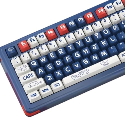 Keycaps Puppy PBT mecánicas de 133 teclas para un escritorio alegre
