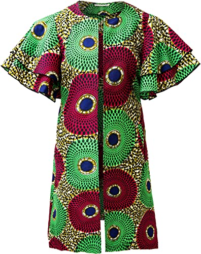 Image of SHENBOLEN Women African Print Jacket Dashiki Traditional Top Dress