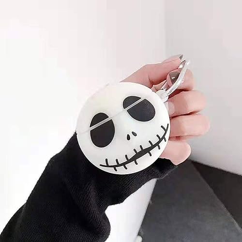 Miniatura 4 de ZOSTLAND Jack Ghost - Funda para auriculares inalámbricos, funda protectora de silicona para llavero de Halloween, gruesa, suave, portátil,