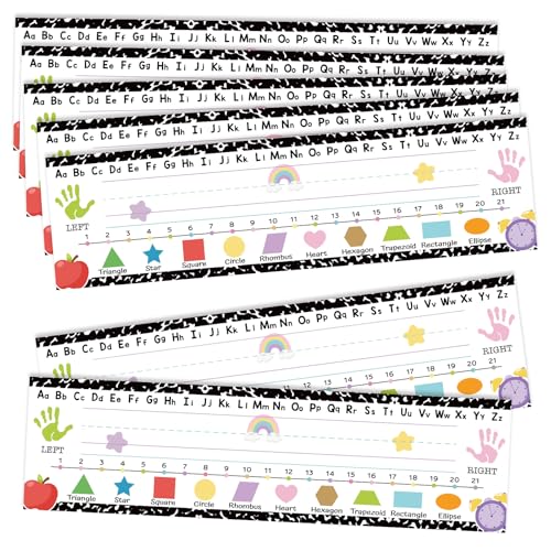 Étiquettes de nom pour classe Outus avec alphabet et numéros pour bureau d'école lot de 48