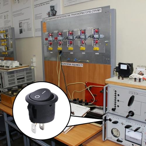 5 Stück Kippschalter 12v,Ein Aus Schalter 2 Polig,Mini Wippschalter Mikroschalter Kfz für Lampenschalter Switch Taster,Schwarz Rocker Rund,Einbau Wohnmobil,Auto Boot Haushaltsgeräte,Einrastbare ON/OFF