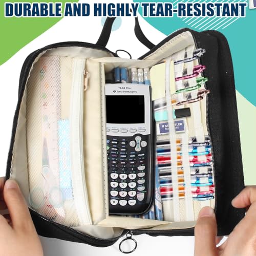 hzzycer Large Pencil Case Big Capacity Pencil Bag Portable Pencil Case for Boys Pencil Pouch with Big Compartments for School Stationery - Image 2