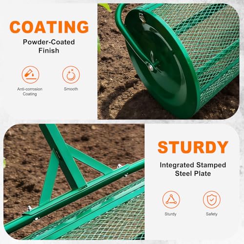 Distribuidor de compost metálico con mango ajustable 24 pulg miniatura 4