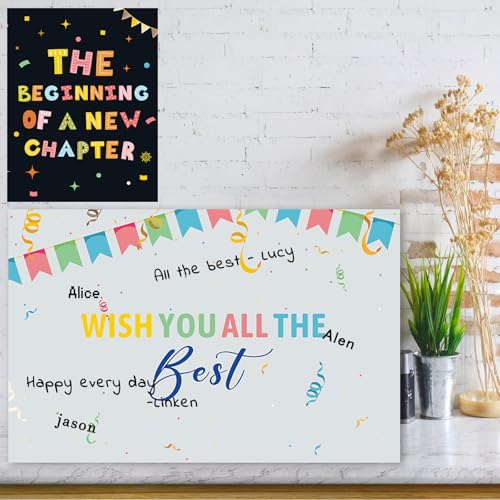 Image of Jumbo Farewell Card with Envelope, Big We Will Miss You Card, The Beginning of a New Chapter Decoration, Farewell Party Decorations, Happy Retirement Party Decorations, Going Away Party Graduation (14x22iinch)