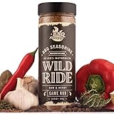 SACA LO MEJOR DE LA CARNE DE CAZA – Todo amante de la carne de caza debe tener nuestro bote para especias. Tienen un sabor realmente agradable que va muy bien con la carne de caza. Son perfectas para condimentar carne de venado, conejo, alce, ganso y otros animales de caza. Pruébalas en tus recetas favoritas, con cualquier método: asado, cocido o parrilla. Este condimento barbacoa sacará lo mejor de tu comida. Adecuado para masajear en seco o mezclado con vinagre o zumo de manzana.