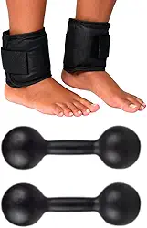 01 - Par de Halter Pintado Peso 2kg - 01 Par de Caneleira Academia de 3kg cada Musculação Ginástica Aeróbica Treino Funcional Fisioterapia Cor Preta