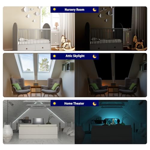 Magnetic Blackout Blinds No Drill Cut to Size Portable Black out Curtains Self Adhesive Stick on Temporary Shades Window Cover for Bedroom Nursery Windows Doors (2, Grey, 90W x 180H cm) - Cosy Home Interiors Magnetic Blackout Blinds No Drill Cut to Size Portable Black out Curtains Self Adhesive Stick on Temporary Shades Window Cover for Bedroom Nursery Windows Doors (2, Grey, 90W x 180H cm) - Image 7