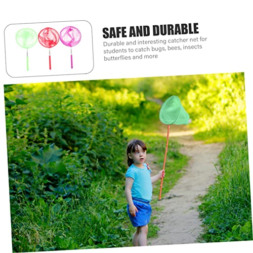Balacoo 3Pcs Fishing Net Kids Outdoor Playset Kids Sports Toys Kids Playsets Small Fishing Net Kids Mesh Fish Net Catching Nets Fishing Net Toys Telescopic Fishing Net Fish Toys For Kids #TOP1