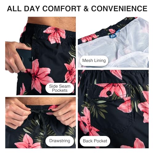 Image of Kanu Surf Men's Big Viper Extended Size Stripe Swim Trunk