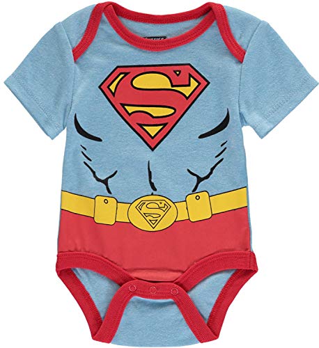 Happy Threads DC Comics Boys' Justice League 3 Pack Bodysuits Superman Batman The Flash3