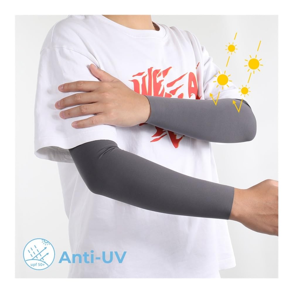 Sport Maniche Braccio Ciclismo Corsa Pesca Arrampicata Manicotti Sole Protezione UV Fresco Copertura Delle Mani Elastici Polsini Estate Uom