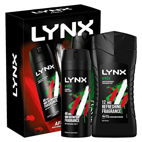 Lynx Africa Retro Bodyspray and Bodywash Gift Set, 2 Pieces