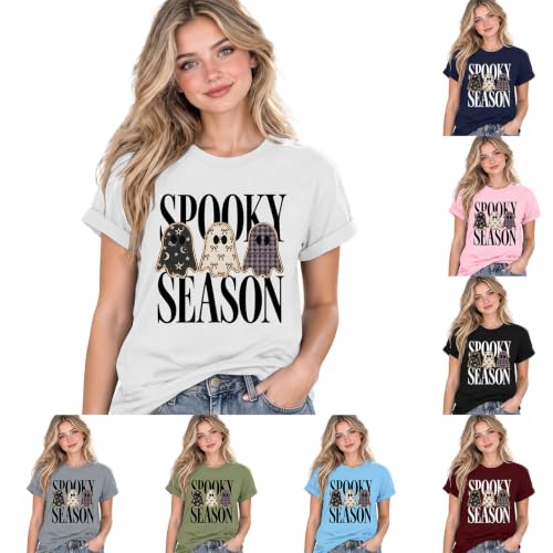I'm Ready for The BER Months Tops Halloween V Neck Graphic Shirts for Women - image 1