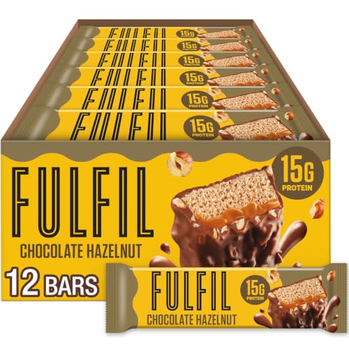 FULFIL Chocolate Hazelnut Protein Bars, 15g Protein, 12 ct