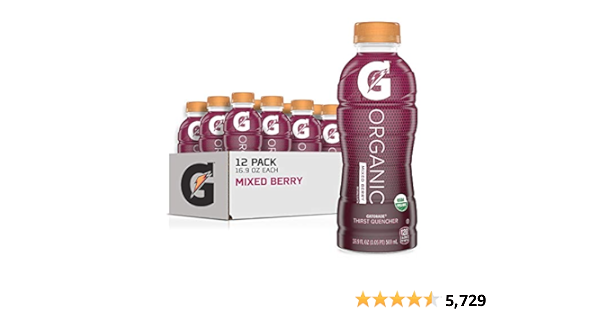Amazon.com : G Organic, Mixed Berry, Gatorade Sports Drink ...
