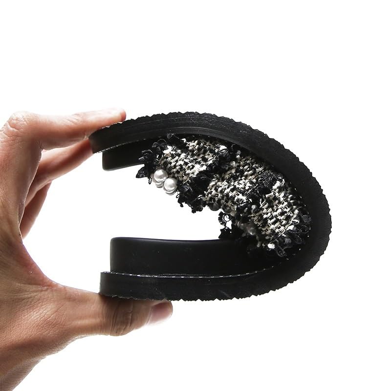 Cool Mop Women's Pearl Sequin Woven Versatile Sandals for External Wear in Oversized Slippers2