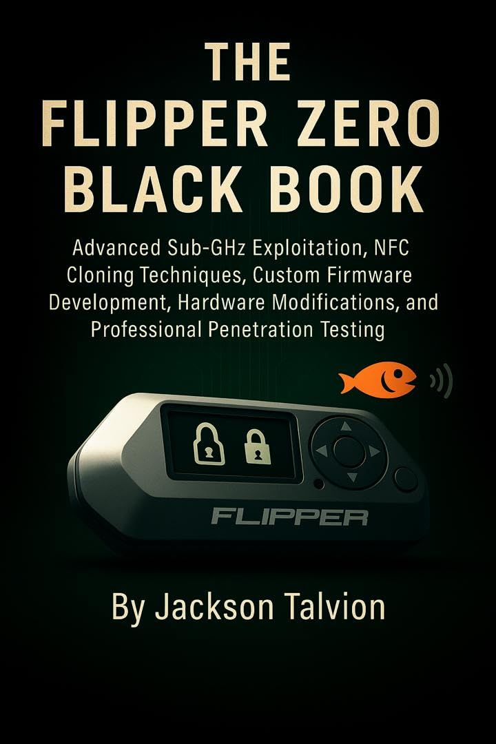 THE FLIPPER ZERO BLACK BOOK: Advanced Sub-GHz Exploitation, NFC Cloning Techniques, Custom Firmware Development, Hardware Modifications, and Professional Penetration Testing
