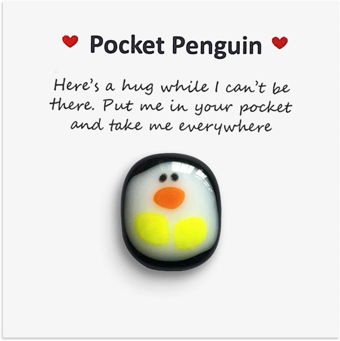 Mini Animal Pocket Hug Penguin A Little Pocket Penguin Hug,Special Penguin Pocket Ornament,Pocket Gifts for Men Women Cute Ornament For Wedding Birthday Party Valentines Gift of Encouragement