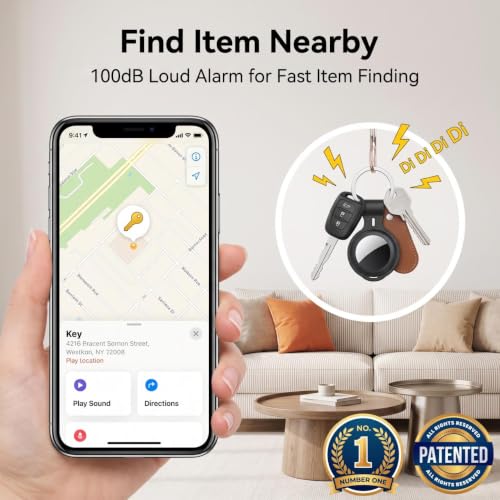 Image of Tracker Tags-4 Pack MFi Certified for Apple Find My iOS Only Air Key Finder
