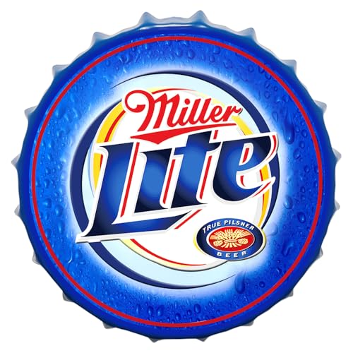 2But Decorative Bottle Caps Metal Tin Signs Cafe Beer Bar Decoration Plat 13.8' Inches Wall Art Plaque (Mil)