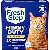 Fresh Step Heavy Duty Odor Block Multi Cat Clumping Litter with Febreze, 22 lb (Package May Vary)