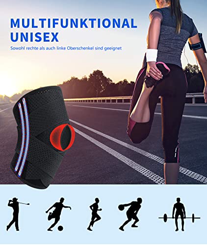ProWaves Kniebandage Männer Damen mit Seitenstabilisatoren Patella Kniebandages Orthopädische Kniebandage Meniskus Kniestütze für Meniskusriss Knieschmerzen Sport Arthritis Erholung Einstellbar XXXL