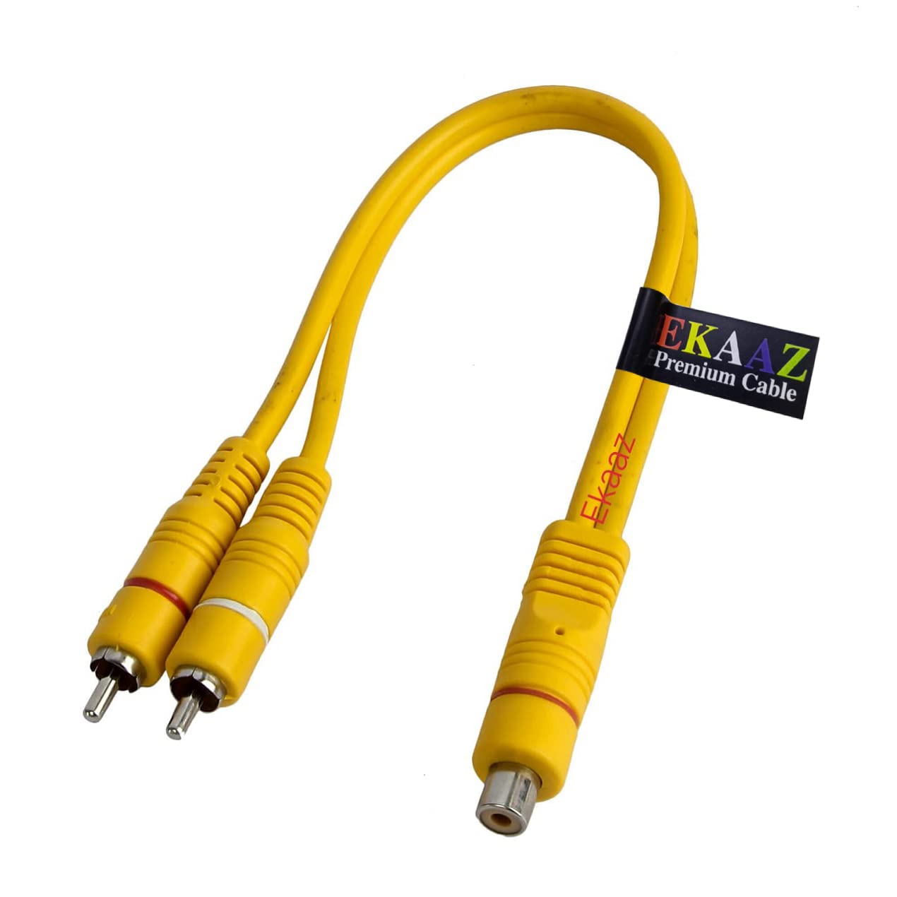 EKAAZ RCA Y Splitter Cable Female to Dual RCA Male 1 RCA (Female) Phono to 2 RCA (Male) Stereo Audio Y Adapter Subwoofer Audio Cable Extension Cord (30cm/1ft),Yellow (B09XY3MT64) Amazon Price History, Amazon Price Tracker