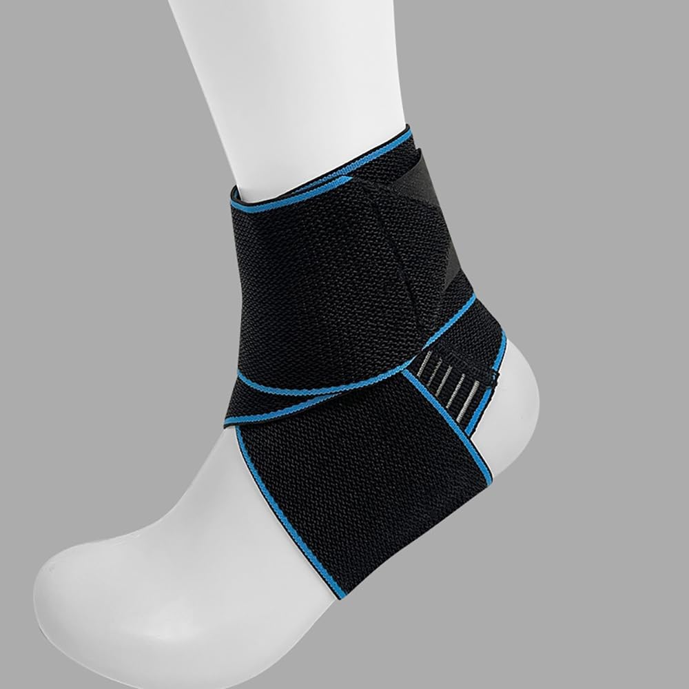 Sweet seven Adjustable Ankle Support Brace 2 Pack - Compression Braces for Sports Protection, One Size Fits Most - Men & Women