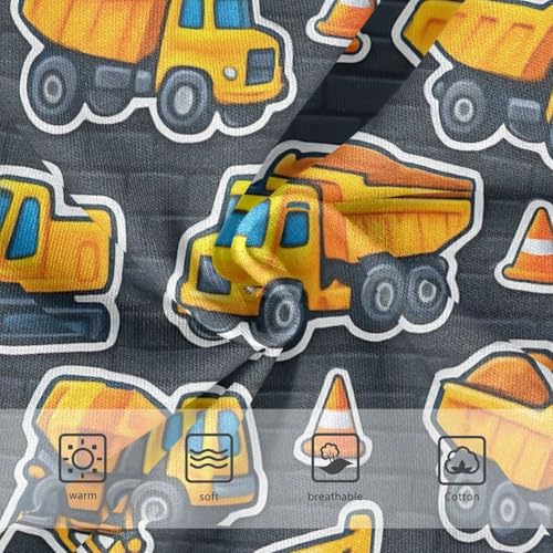 Joisal Cotton Girls Underwear Toddler Cartoon Yellow Construction Vehicles Girl Panties Cute Stylish Briefs Undies Kids 2t3
