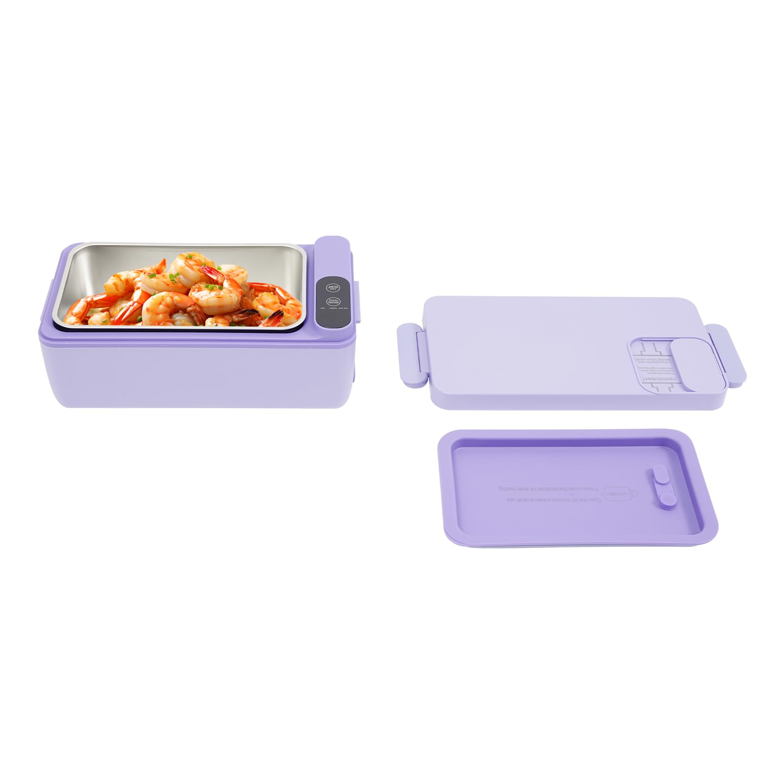 Fiambrera eléctrica con batería, 40 W, caja de almuerzo eléctrica portátil con bolsa aislada, 1 L, fiambrera térmica para alimentos, fiambreras de acero inoxidable con función aislante, para