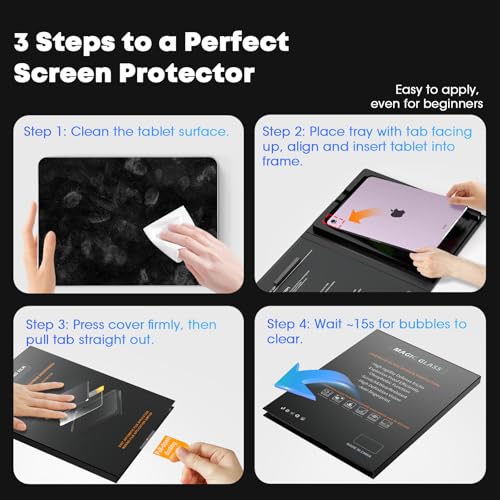 Image of JKSML 2-Pack Screen Protector for iPad Air 13 Inch M4 /M3 /M2 (2026 /2025 /2024), Tempered Glass UltraFit Tray for Easy Installation, Case Friendly, Bubble-Free, Face ID & Apple Pencil Support