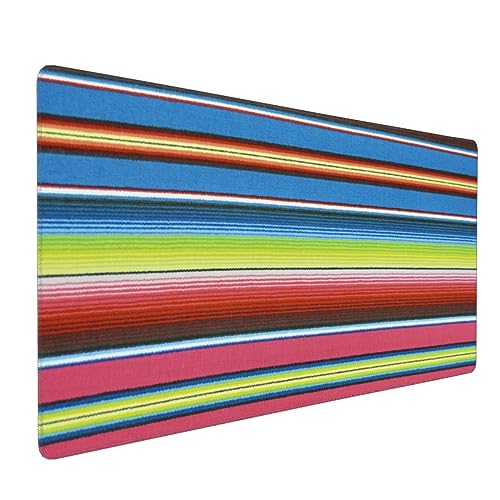 Grand tapis de souris de bureau à rayures idéal pour le télétravail