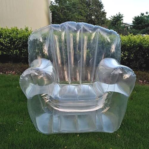 Chaise gonflable transparente ergonomique contre le mal de dos à la piscine