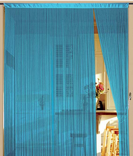 Kaikoon Rideau à fils Bleu clair 90 x 240 cm