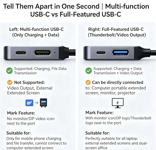 Image of One Cable No Driver Laptop Screen Extender, 14 inch FHD IPS Ultra-Slim Triple Portable Monitor, 1-Min Setup Single USB-C HDMI Wi-Fi Plug & Play Travel Monitor for 13 inch-16.5 inch Windows & MacBook