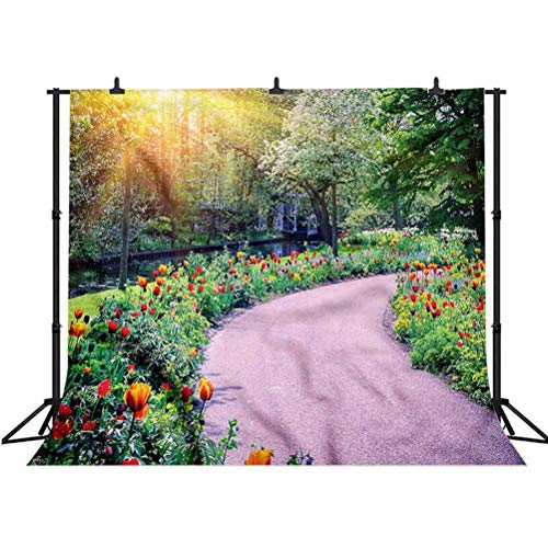 2,4 x 2,4 m Vinyl-Wand-Fotohintergrund für den Garten, Keukenhof Niederlande Fotohintergrund für Babys, Neugeborene… – Bild 4