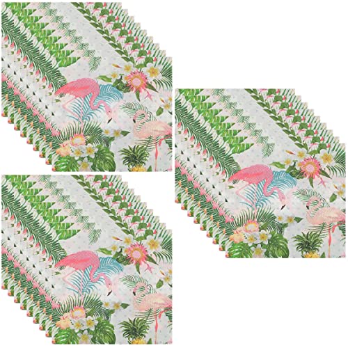 Sosoport 54Pcs Hawaii Party Flamingo Pattern Napkins Summer Party Birthday Party Supplies #TOP4