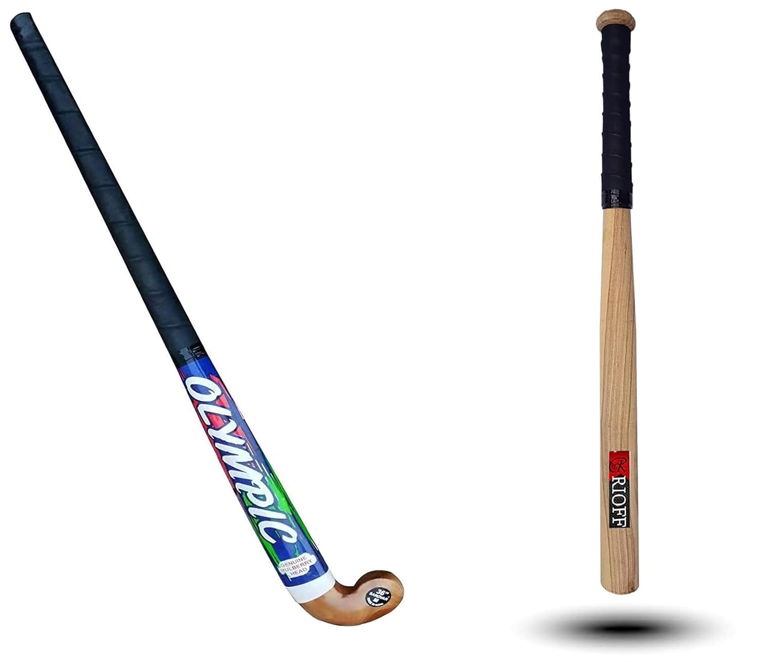 Rioff® Hockey Stick Witjh Baseball bat Heavy Duty (Natural-Basebat-Olypic-Hockey) (B0CKP32L92) Amazon Price History, Amazon Price Tracker
